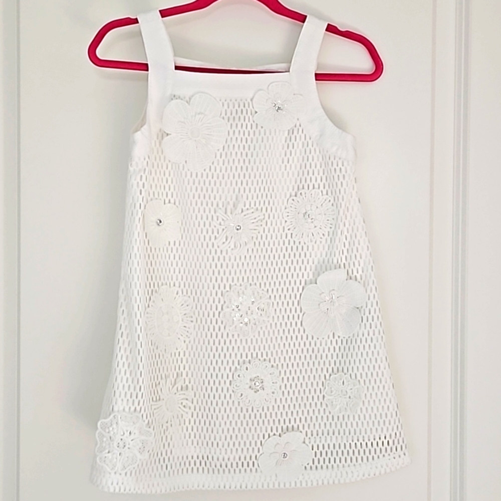 White Dress with Flower Details